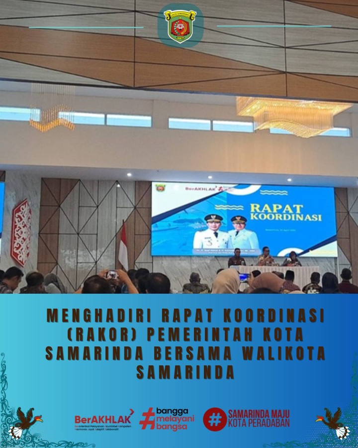 Giat siang, Jum'at 10 April 2026 Menghadiri Rapat Koordinasi (Rakor) bersama Bapak Andi Harun Wali Kota Samarinda Pemerintah Kota Samarinda di Gedung Arutala Lt 4 Bapperida Kota Samarinda dihadiri Lurah.