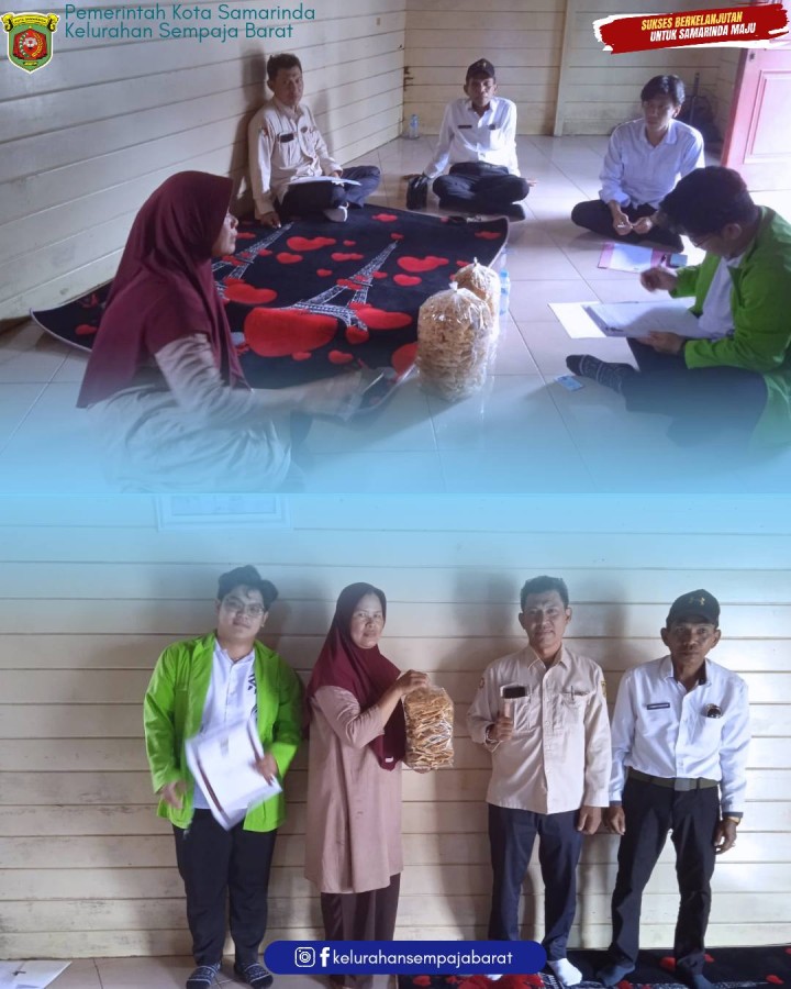 Giat, Rabu 15 April 2026 ‎ ‎Kunjungan lapangan bersama Dinas Perindustrian dan Perdagangan (DISPERINDAG) Kota Samarinda di wilayah Kelurahan Sempaja Barat dihadiri oleh Staf Ekbang ke beberapa UMKM seperti Industri Pengolahan Pangan Peyek, Industri Pengolahan Mie Ayam dan Pangsit ‎Industri Pengolahan Pangan Keripik dari Singkong Gajah.
