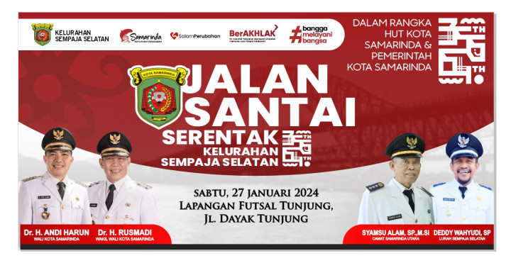 Jalan Santai dalam Rangka Memperingati HUT KOTA Samarinda yang ke 366 Tahun