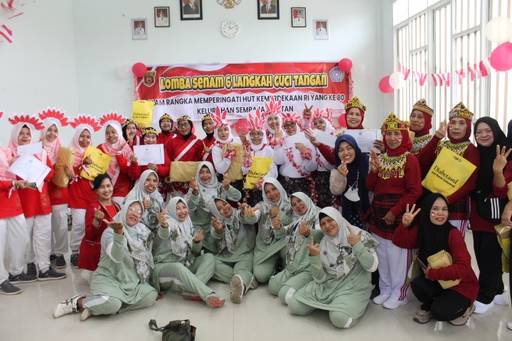 LOMBA SENAM 6 LANGKAH CUCI TANGAN DALAM RANGKA MEMPERINGATI HUT RI KE 80