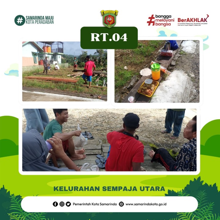 Kegiatan Gotong Royong Rutin lingkungan kelurahan sempaja utara yg bertempat di RT. 07,08,09,12,13,26, dan 37 Pada tgl 18 Mei 2025