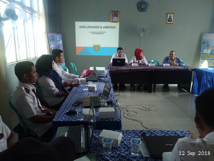 Bimtek eKelurahan & eWarga serta bimtek website kelurahan di kantor camat loa janan ilir