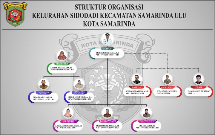 Struktur Organisasi Perangkat Teknis Kelurahan Sidodadi