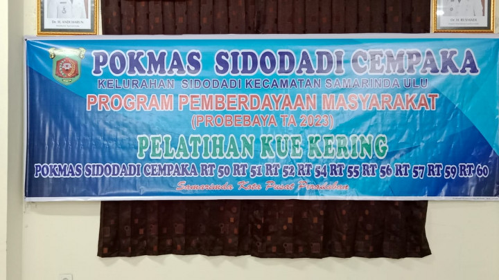 Pokmas Sidodadi Cempaka Melaksanakan Pelatihan Kue Kering