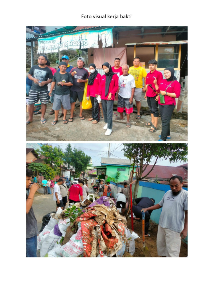 Kerja bakti di lingkungan RT-RT di kelurahan Sidodadi