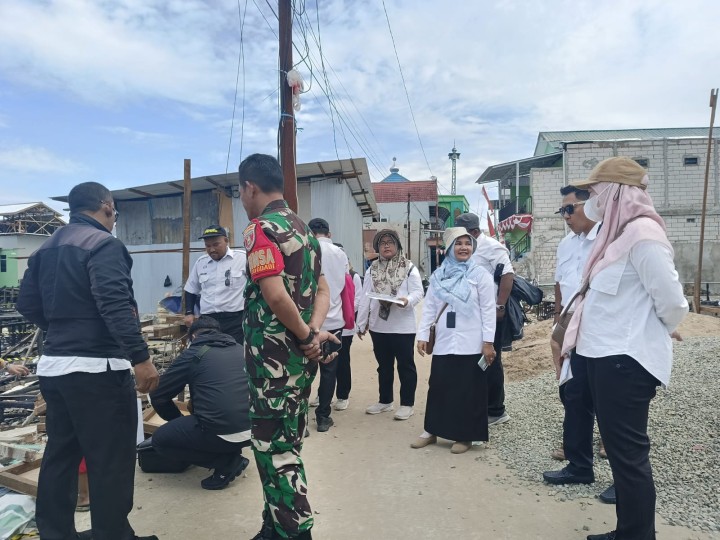 Pengkuran Eks Kebakaran dengan PUPR dan Kelurahan Sidodadi
