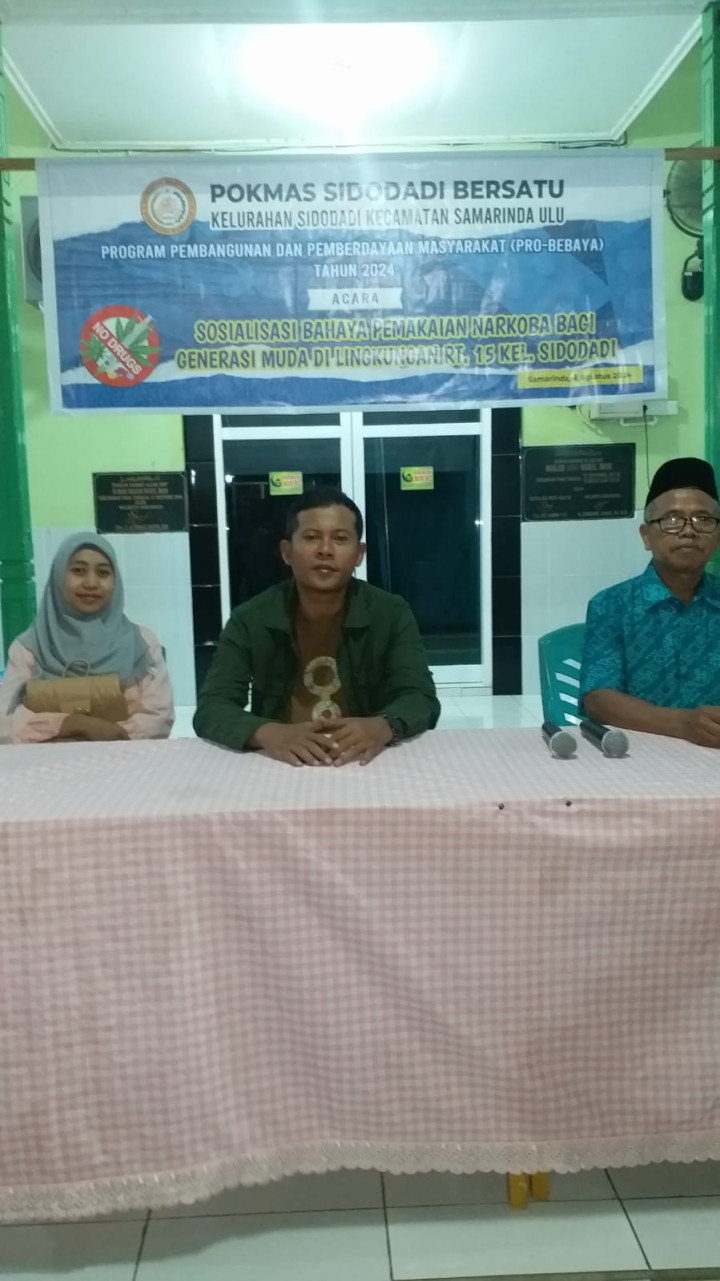 kegiatan Sosialisasi di pokmas -pokmas kelurahan sidodadi tahun 2024
