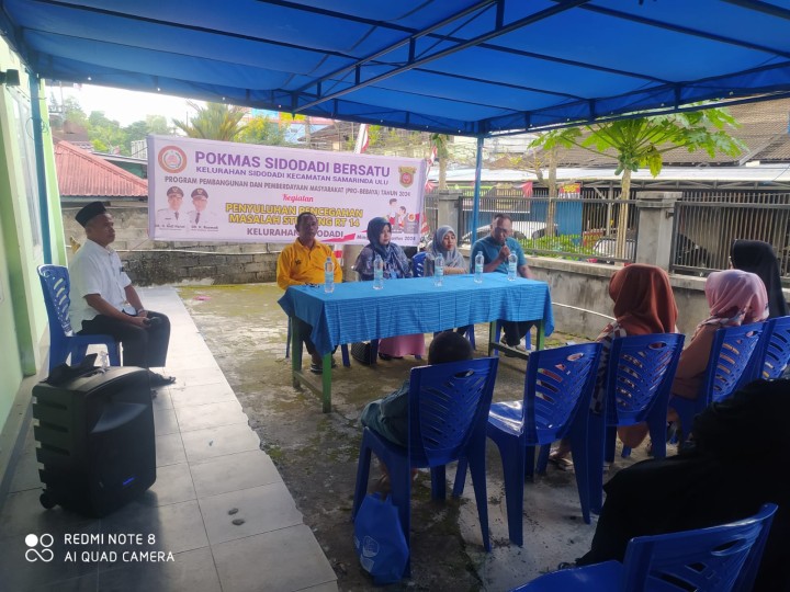kegiatan Sosialisasi di pokmas -pokmas kelurahan sidodadi tahun 2024