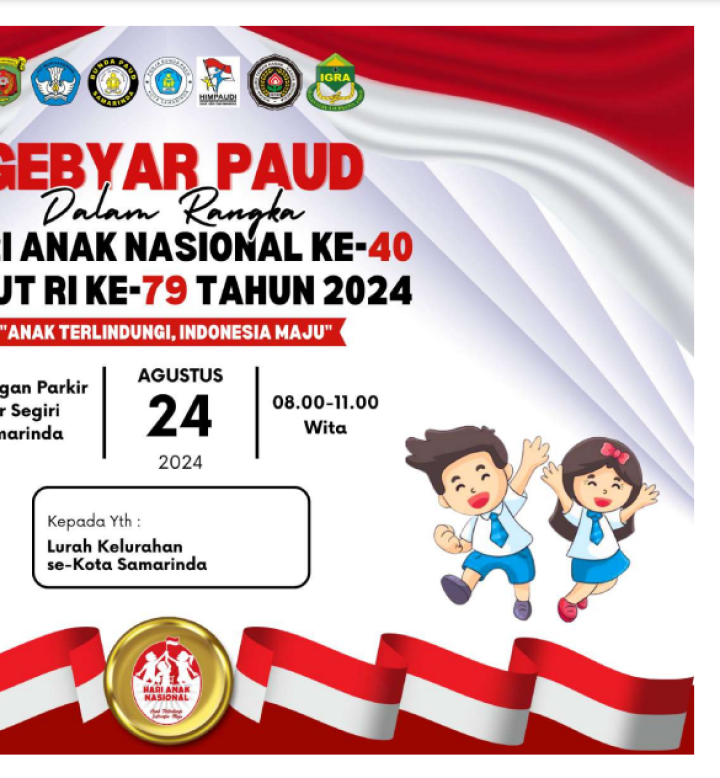 Dalam Rangka Hari Anak Nasional Ke-40 dan HUT RI KE-79 Tahun 2024