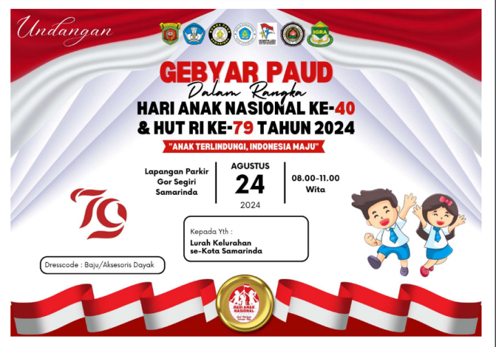Dalam Rangka Hari Anak Nasional Ke-40 dan HUT RI KE-79 Tahun 2024