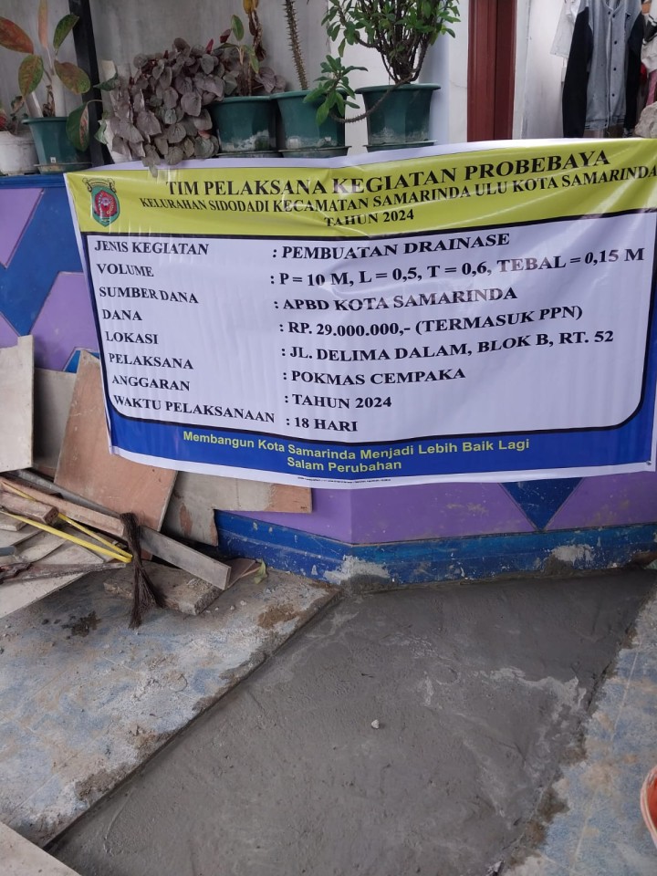 Pemantauan Kegiatan Probebaya Sarana dan Prasarana Tahap II Kel.Sidodadi