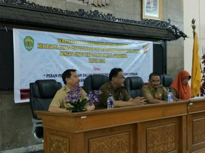 Menghadiri Acara Pemasyarakatan Perpustakaan dan Minat Baca Kerjasama Dinas Perpustakaan dan Kearsipan