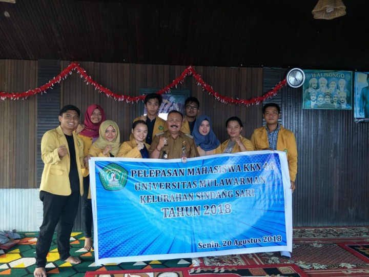 Pelepasan Mahasiswa KKN Universitas Mulawarman (UNMUL) ke 44 di kel.sindang sari