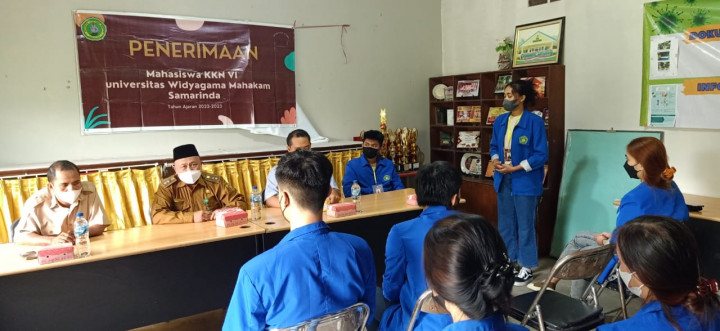 Penerimaan Mahasiswa KKN dari fakultas Widyagama  Samarinda