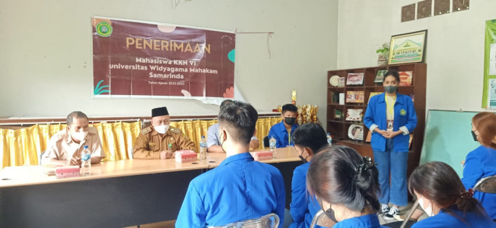 Penerimaan Mahasiswa KKN dari fakultas Widyagama  Samarinda