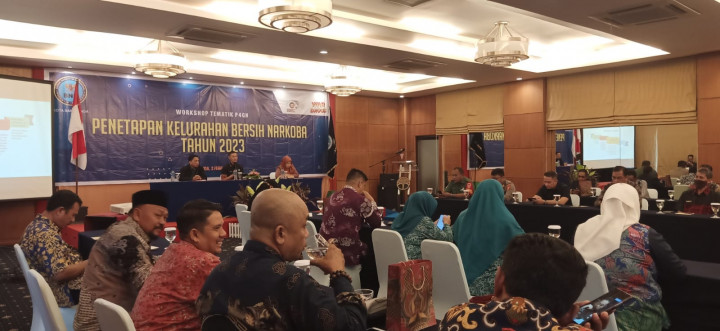 Menghadiri Workshop Tematik P4GN Penetapan Kelurahan Bersih Narkoba Tahun 2023