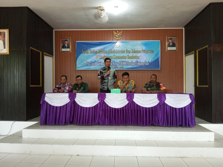 Sertijab dan Pisah Sambut Pejabat Sruktural di Lingkungan Pemerintahan Kecamatan dan Kelurahan Se-Kecamatan Sambutan