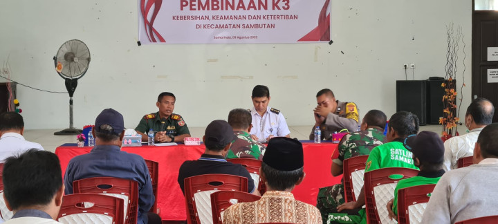 PEMBINAAN K3 (Kebersihan,Keamanan,dan Keteriban Di Kecamatan Sambutan)