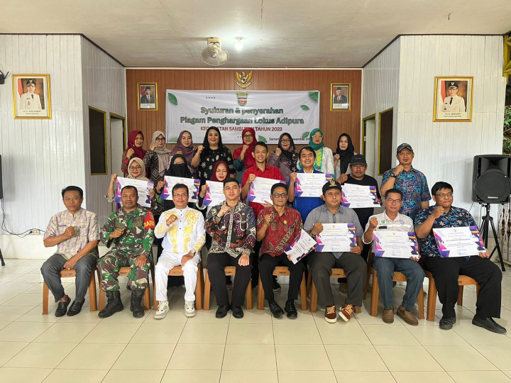 Syukuran dan Penyerahan Piagam Penghargaan Lokus ADIPURA Kecamatan Sambutan Tahun 2023