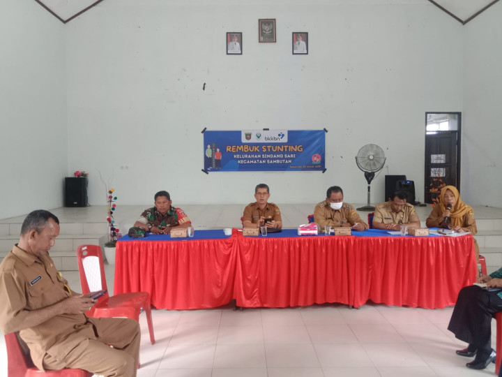 Rakor Rembuk Stunting Kelurahan Sindang Sari,Kecamatan Sambutan.
