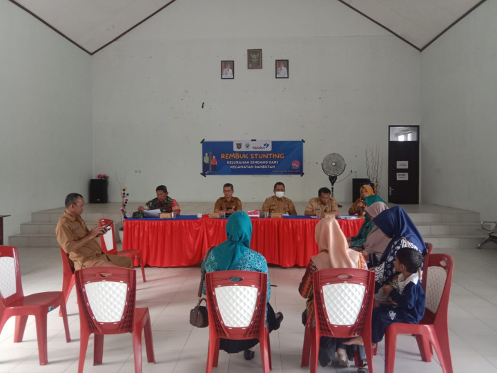 Rakor Rembuk Stunting Kelurahan Sindang Sari,Kecamatan Sambutan.