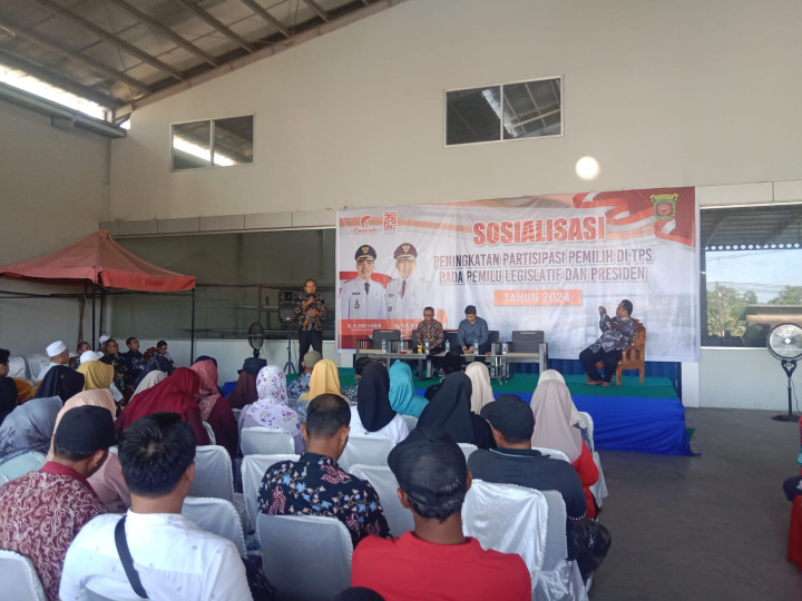 SOSIALISASI  Peningkatan Partipasi Pemilih di TPS pada Pemilu Legislatif dan Presiden Tahun  2024.