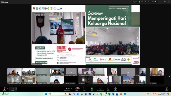 Seminar Talk show Bakti Kesehatan PKK Samarinda dengan tema “Peran Perempuan dalam Pencegahan Penyakit dalam