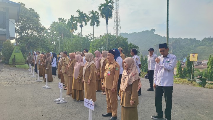 Apel Pagi Gabungan Kecamatan dan Kelurahan Se Kecamatan sambutan.
