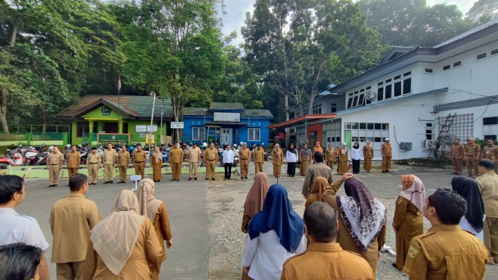 Apel Pagi Gabungan Kecamatan dan Kelurahan Se Kecamatan sambutan.