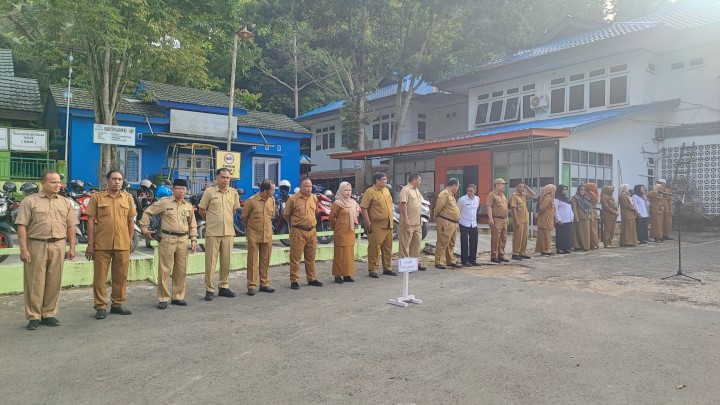 Apel Pagi Gabungan Kecamatan dan Kelurahan Se Kecamatan sambutan.