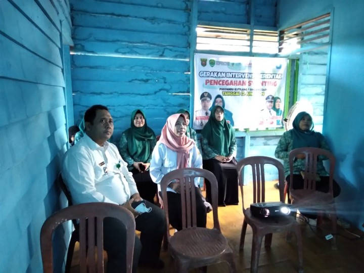 Zoom meeting langsung dari  tempat berlangsungnya acara GERAKAN INTERVENSI STUNTING