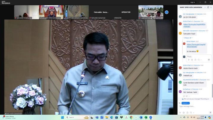 Rapat Paripurna DPRD Kota Samarinda Masa Persidangan II Tahun 2024 dengan  Persetujuan Bersama antara Wali Kota Samarinda dengan DPRD Kota Samarinda terhadap Raperda tentang Rencana Pembangunan Jangka Panjang Daerah (RPJPD) Tahun 2025-2045.