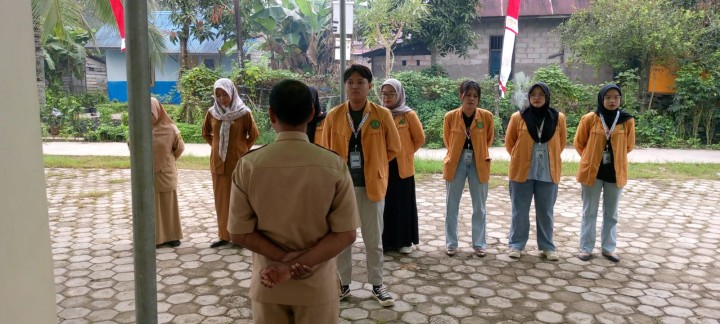 Rutinitas Apel Pagi di Lingkungan Pemerintahan Kelurahan Sindang Sari oleh Pejabat Struktural ASN,NON ASN dan Mahasiswa KKN Unmul Kota Samarinda,