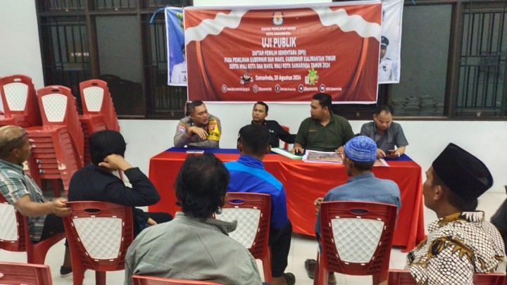 Kegiatan uji publik daftar pemilih sementara ( DPS) pada pemilihan Gubernur Kal-Tim  serta Walikota dan wakil walikota Samarinda th 2024