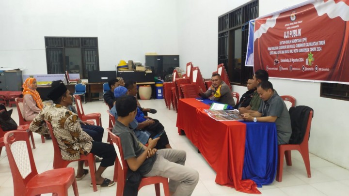 Kegiatan uji publik daftar pemilih sementara ( DPS) pada pemilihan Gubernur Kal-Tim  serta Walikota dan wakil walikota Samarinda th 2024