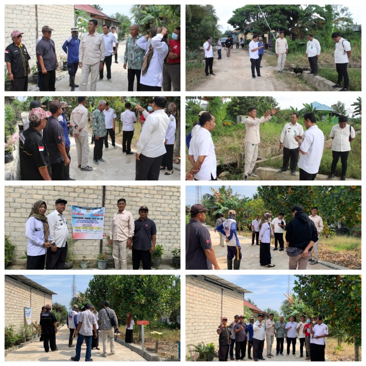 Peninjauan kegiatan rencana lokasi pekerjaan semenisasi jalan dan gorong-gorong dari Dinas Perkim sekaligus peninjauan hasil pekerjaan semenisasi program probebaya Bersama Tim TWAP, Perkim, Lurah, Kasi, Ketua RT, Toko Masyarakat dan Anggota Pokma