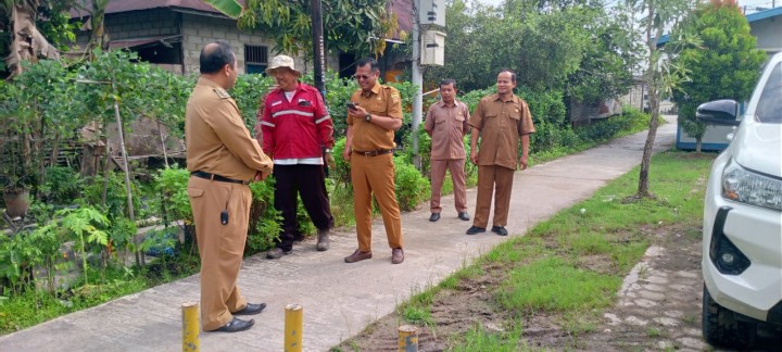 Peninjauan Lapangan akan di lakukan pembuatan drainase oleh Tim PUPR.