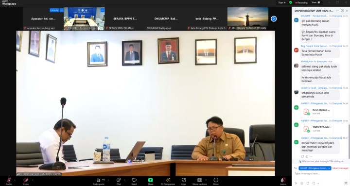 Pembahasan Koperasi Desa Merah Putih Kota Samarinda, Kota Balikpapan dan Kota Bontang. Bersama DPPKUKM Prov Kaltim, Pemdes Kaltim, Dinas Kop Kab/Kota, Dinas Pemdes Kab/Kota, Lurah/Kades, Pendamping dan Korlap.