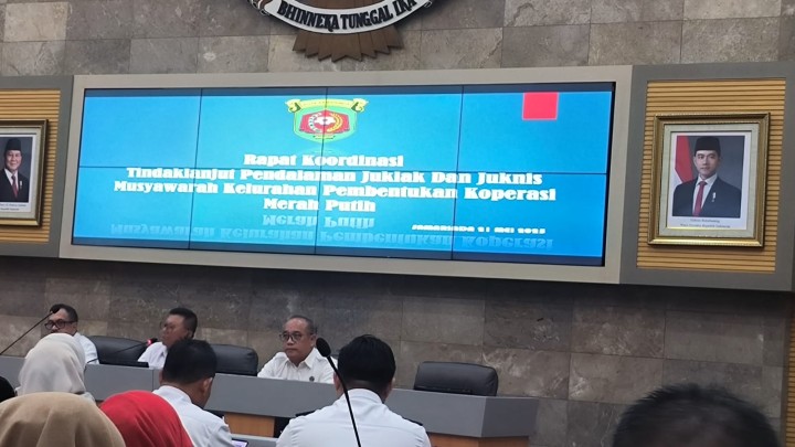 Rapat Koordinasi Tindaklanjut Pendalaman Juklak dan Juknis Musyawarah Kelurahan Pembentukan Koperasi Merah Putih.