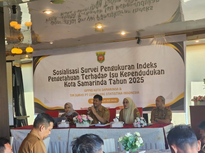 Sosialisasi Survey Pengukuran Indeks Pengetahuan Terhadap Isu Kependudukan Kota Samarinda Tahun 2025.