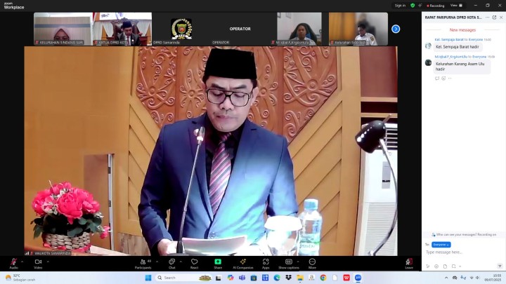 Rapat Sidang Paripurna DPRD kota samarinda Masa Persidangan II Tahun 2025.