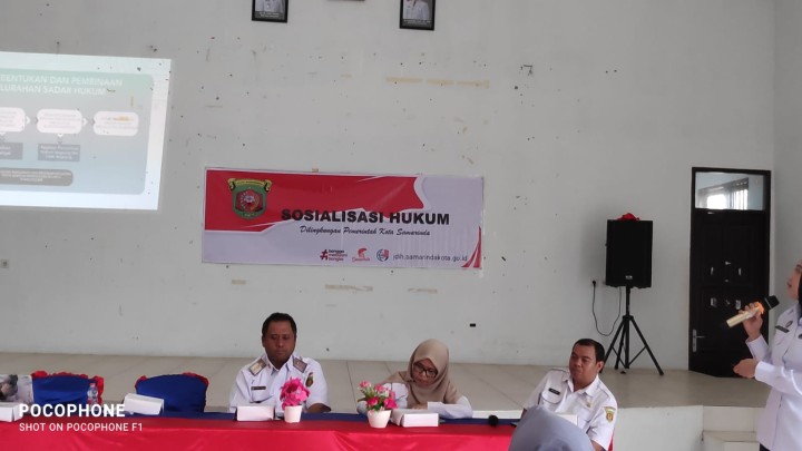 Pelaksanaan Sosialisasi Produk Hukum, Pembentukan Kelurahan Sadar Hukum dan Posbankum.