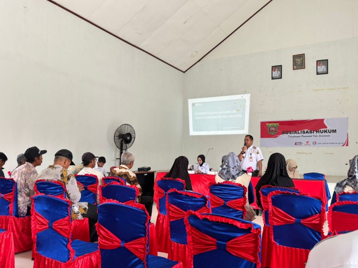 Pelaksanaan Sosialisasi Produk Hukum, Pembentukan Kelurahan Sadar Hukum dan Posbankum.