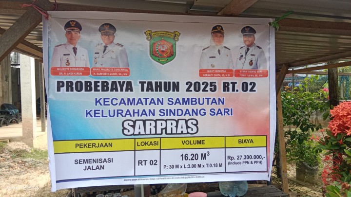 Monitoring Pengerjaan Semenisasi jalan dan Draienase di Bidang Saprap (PROBEBAYA) Sindang Sari.