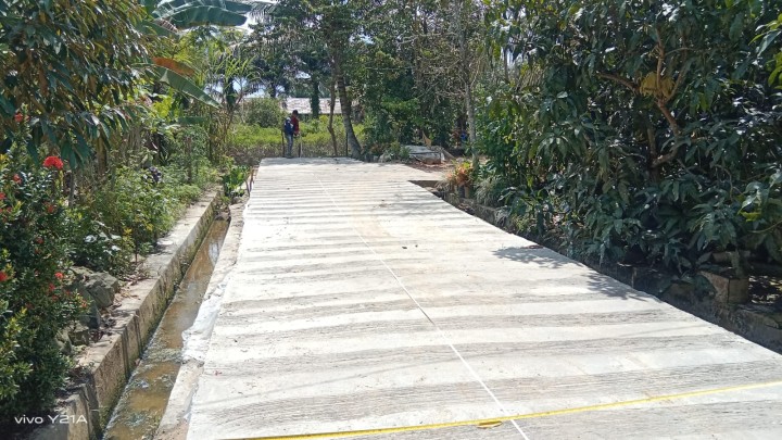Meninjau pengerjaan semenisasi dan pengukuran semenisasi jalan Masaji RT. 2,Gg. Baru RT. 2 dan Gg. Nangka RT. 1 Bidang Sapras (Probebaya)