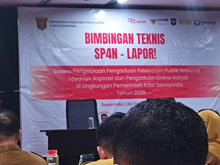 Bimbingan Teknis Sistem Pengelolaan Pengaduan Pelayanan Publik Nasional-Layanan Aspirasi dan Pengaduan Online Rakyat (SP4N LAPOR!) di Lingkungan Pemerintah Kota Samarinda.