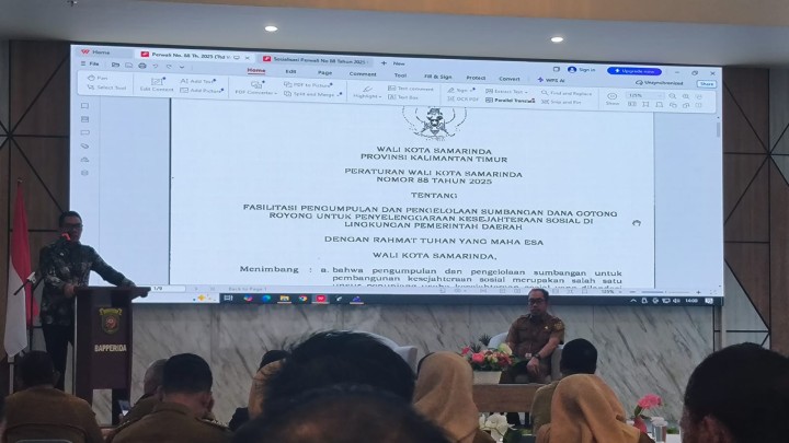 Sosialisasi Peraturan Wali Kota Samarinda Nomor : 88 Tahun 2025 Tentang Fasilitas Pengumpulan dan Pengelolaan Sumbangan Dana Gotong Royong Untuk Penyelenggaraan Kesejahteraan Sosial di Lingkungan Pemerintah Daerah