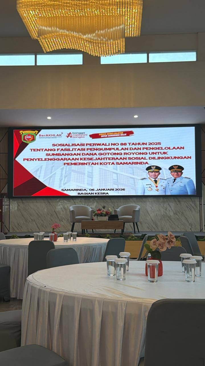 Sosialisasi Peraturan Wali Kota Samarinda Nomor : 88 Tahun 2025 Tentang Fasilitas Pengumpulan dan Pengelolaan Sumbangan Dana Gotong Royong Untuk Penyelenggaraan Kesejahteraan Sosial di Lingkungan Pemerintah Daerah