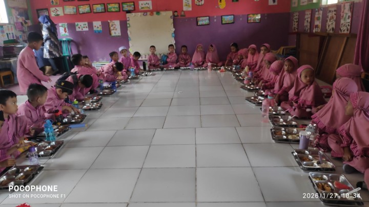 Kegiatan Uji Coba Program Makan Bergizi Gratis (MBG) di TK DAHLIA