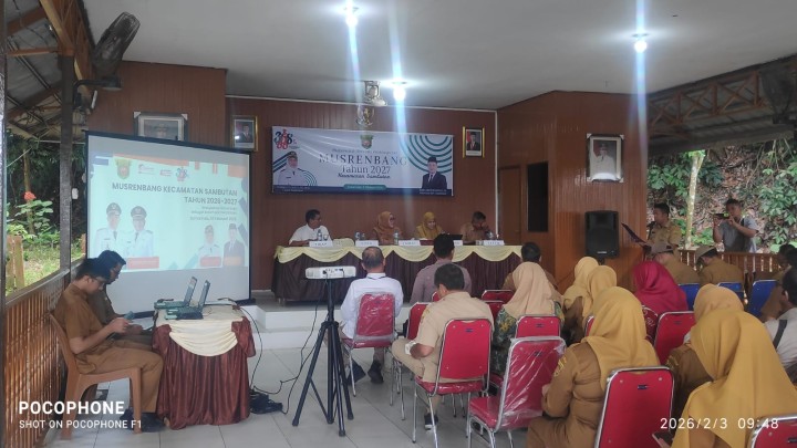 Menghadiri acara Musrembang Tahun 2027 di Kecamatan Sambutan.